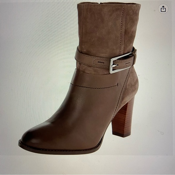 Leather + Suede Heeled Boot ⭐️ NWT by Clarks - Picture 4 of 13